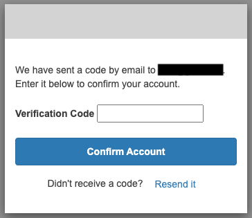 Enter the authentication code.