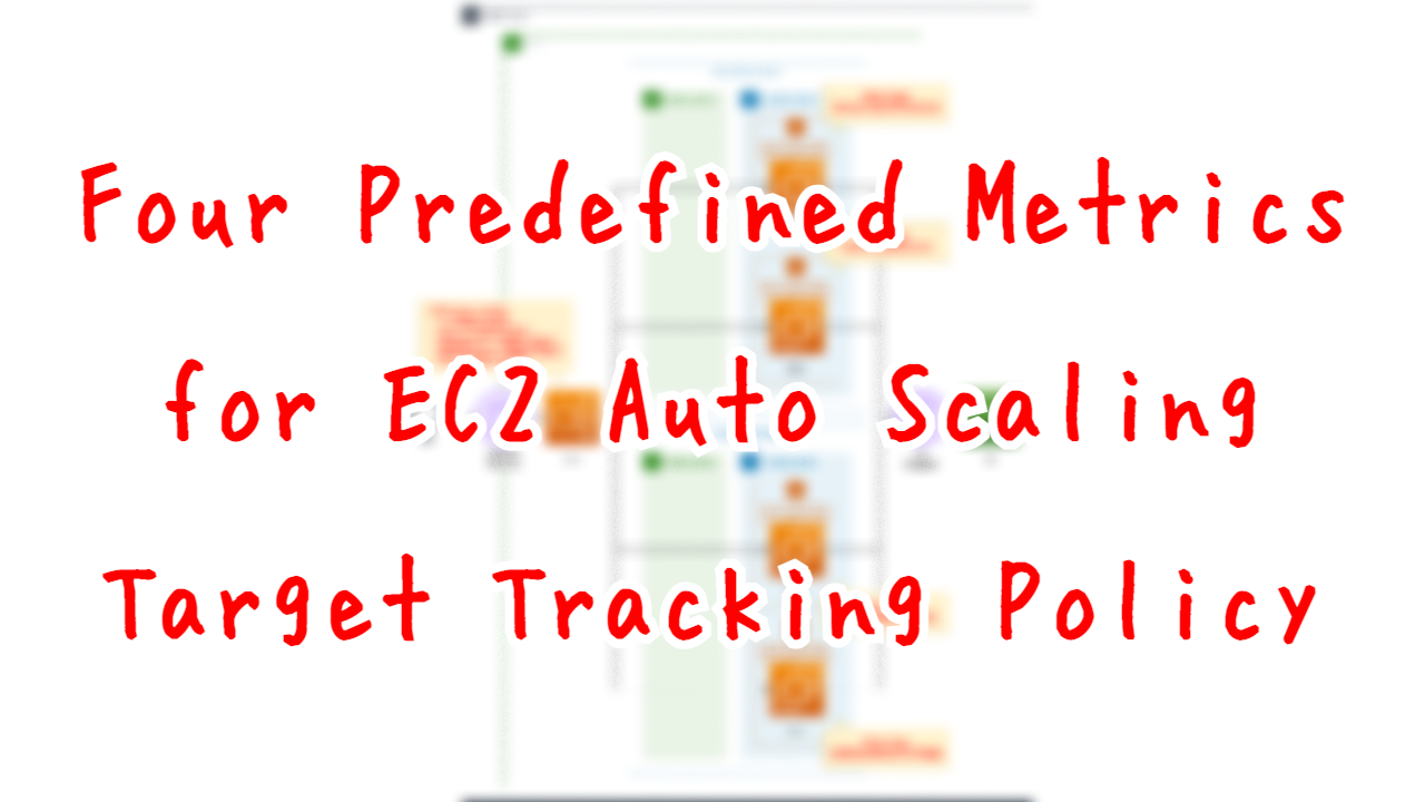 Four Predefined Metrics for EC2 Auto Scaling Target Tracking Policy