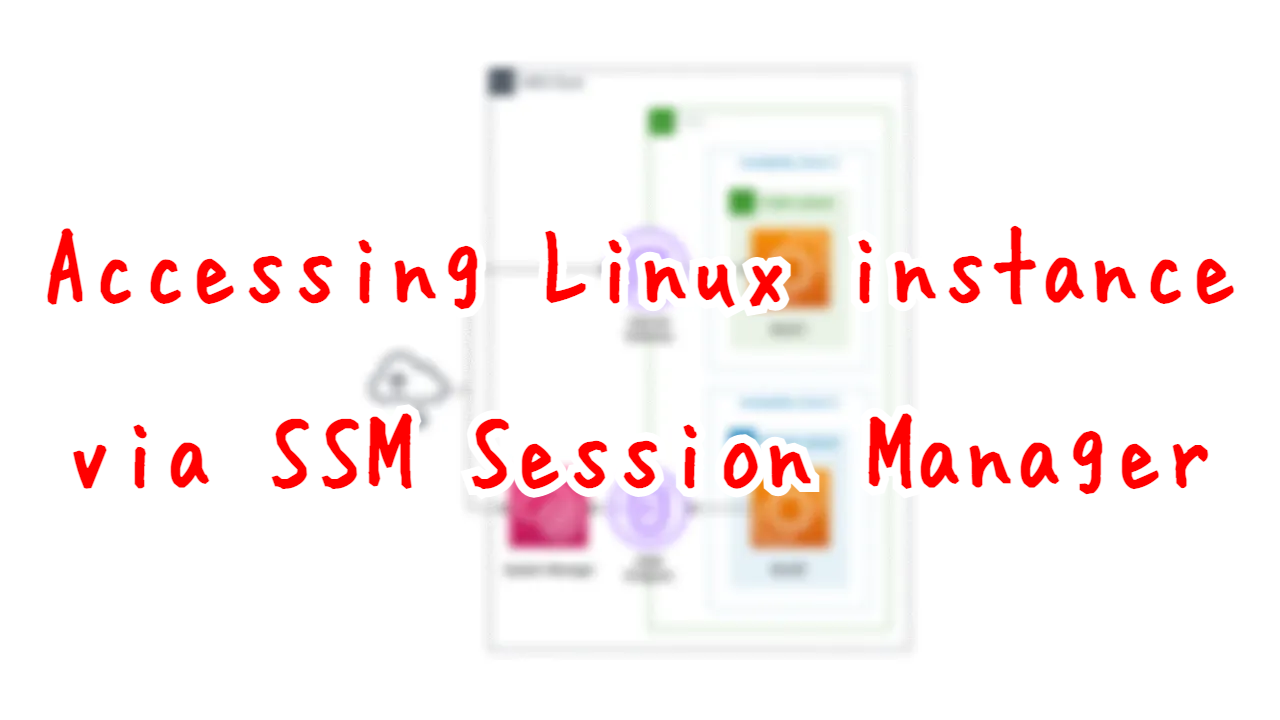 Accessing Linux instance via SSM Session Manager.