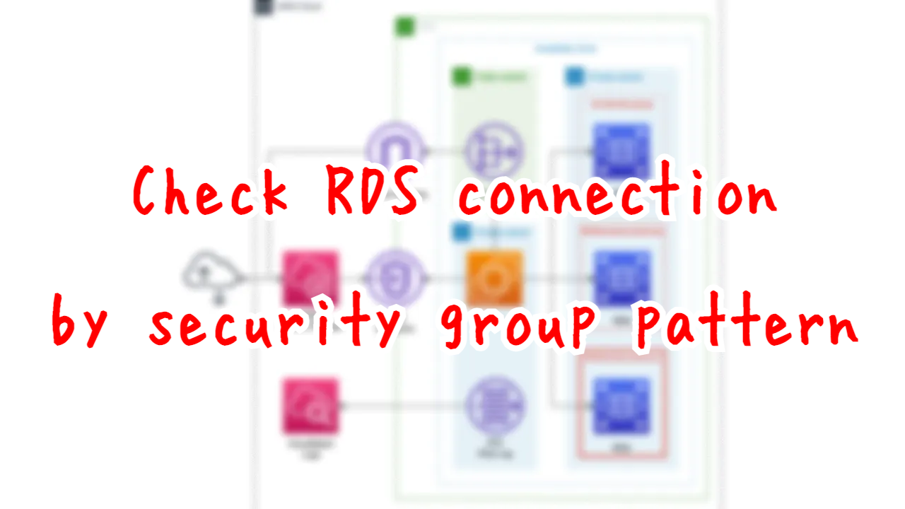 Check RDS connection by Security Group Pattern.