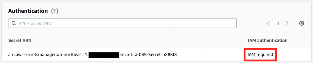 RDS Proxy 2 authentication method.