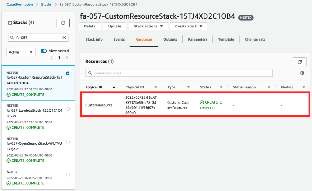 CloudFormation Custom Resource in the CFN Stack.