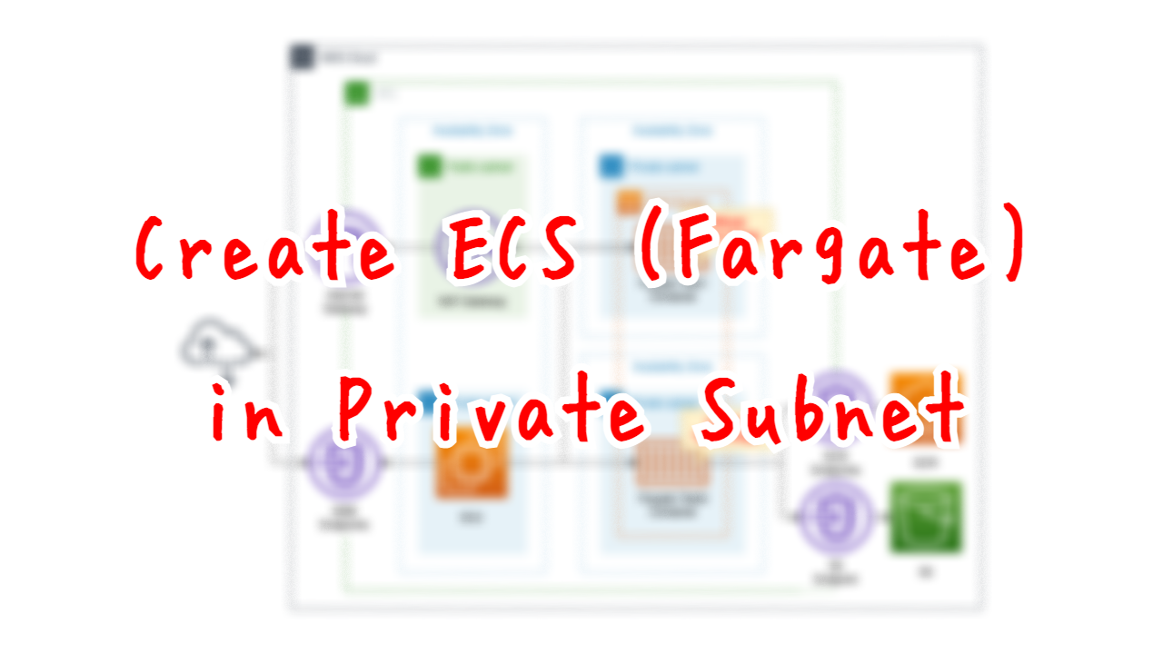 Create ECS(Fargate) in Private Subnet.