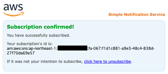 Authentication to use email address for SNS subscriber 2.