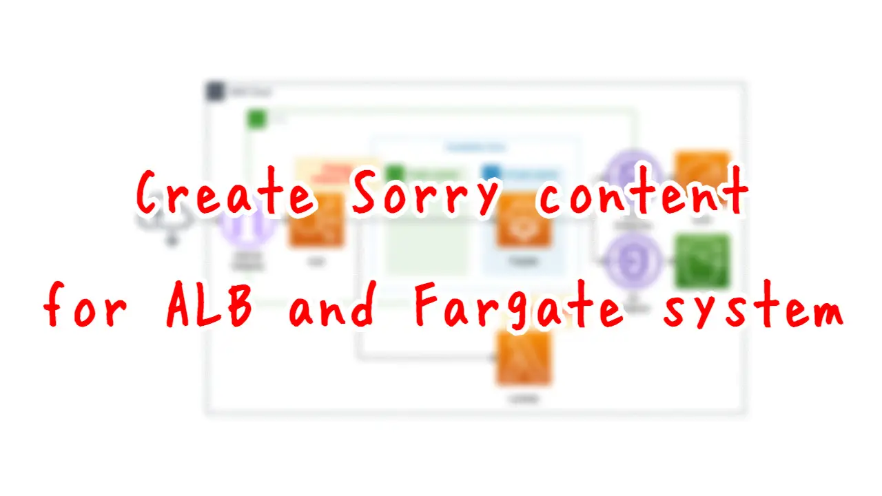 Create Sorry contents for ALB and Fargate system