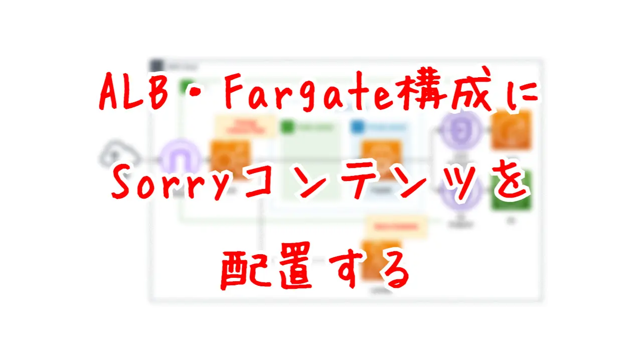 ALB・Fargate構成にSorryコンテンツを配置する