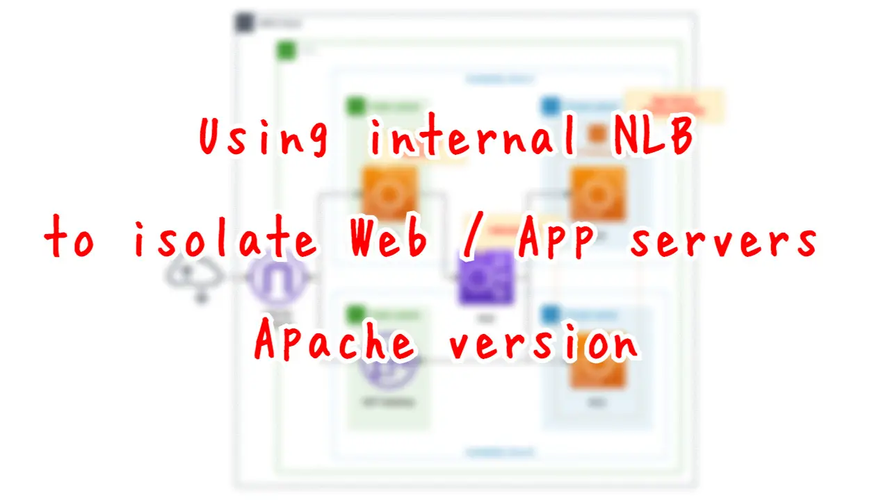 Separate Web and App Servers Using Internal NLB - Apache Ver.