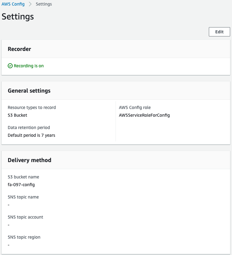 Detail of AWS Config 1