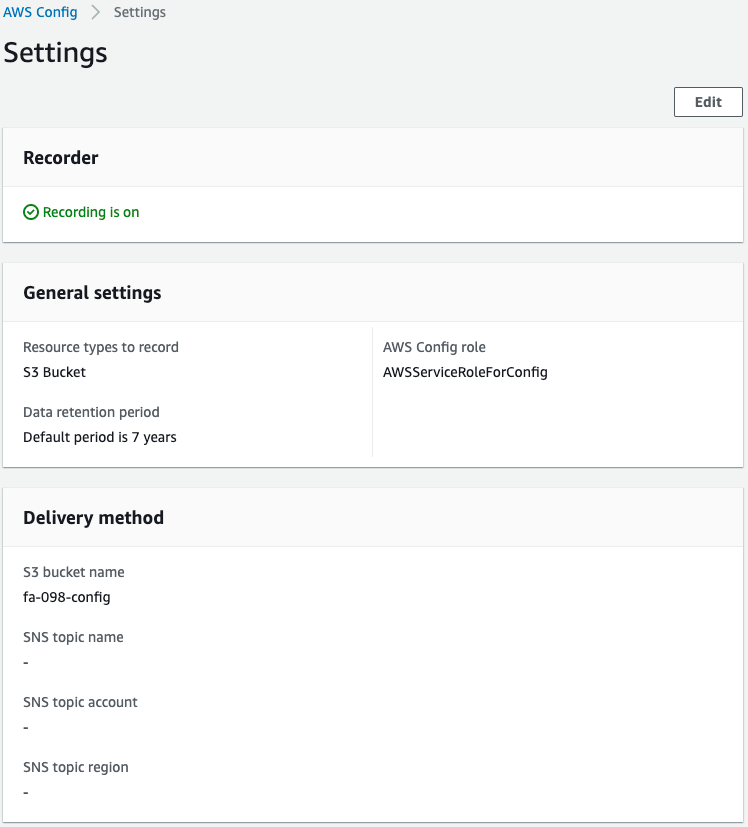 Detail of AWS Config 1.