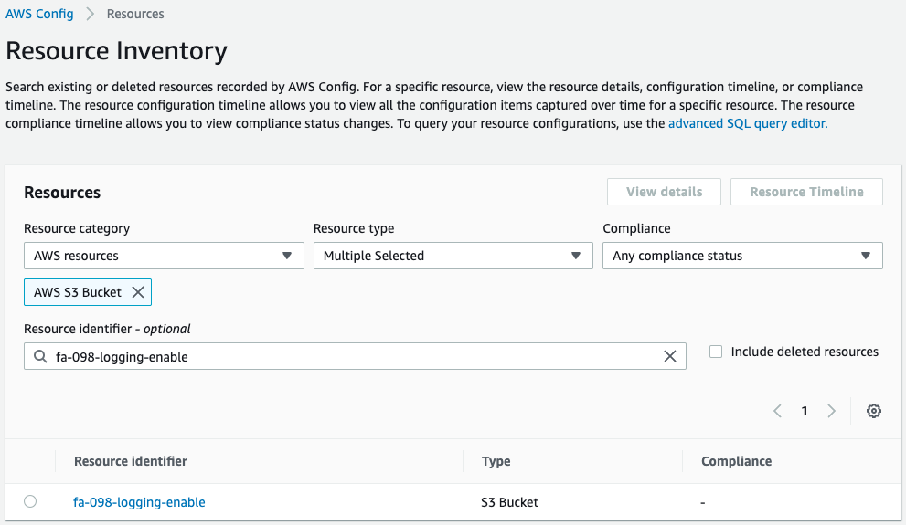 Detail of AWS Config 2.