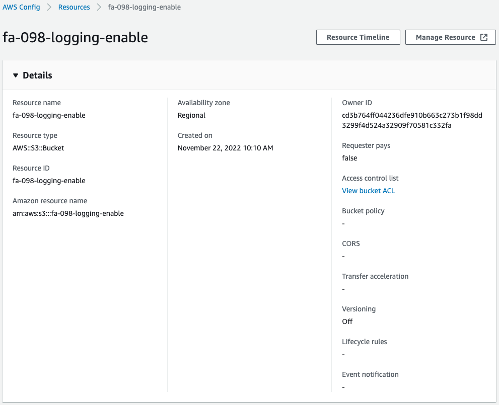 Detail of AWS Config 3.