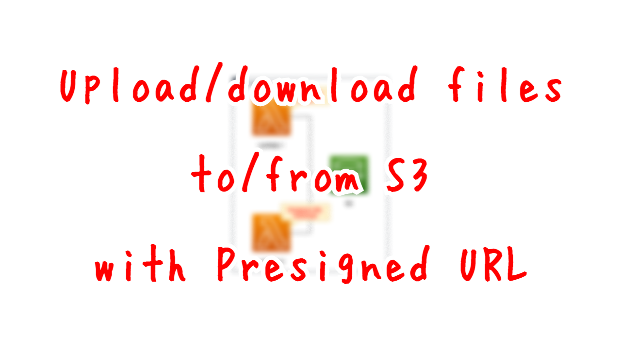 Upload/Download files to/from S3 with Presigned URL.