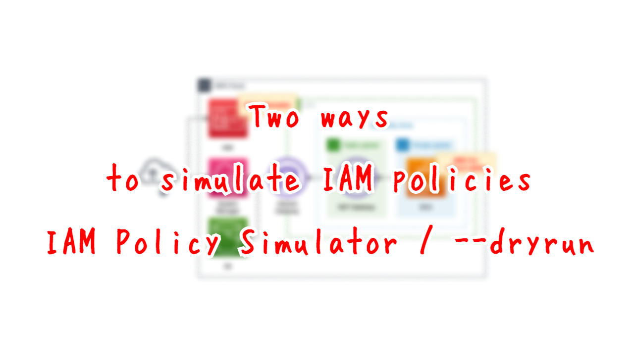 Two ways to simulate IAM policies - IAM Policy Simulator / --dryrun