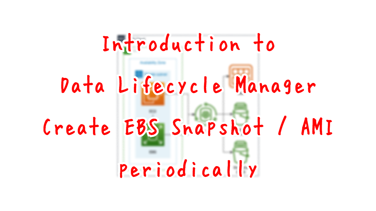Introduction to Data Lifecycle Manager - Create EBS Snapshot / AMI periodically.