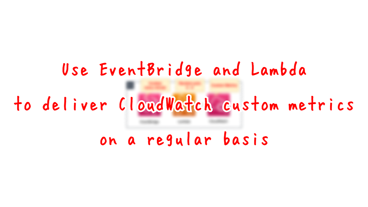 Use EventBridge and Lambda to deliver CloudWatch Custom Metrics on a regular basis.