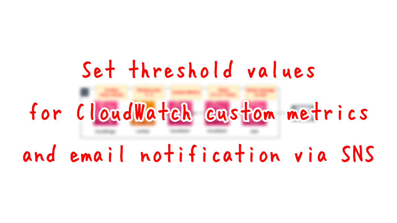 Set threshold values for CloudWatch Custom Metrics and email notification via SNS.