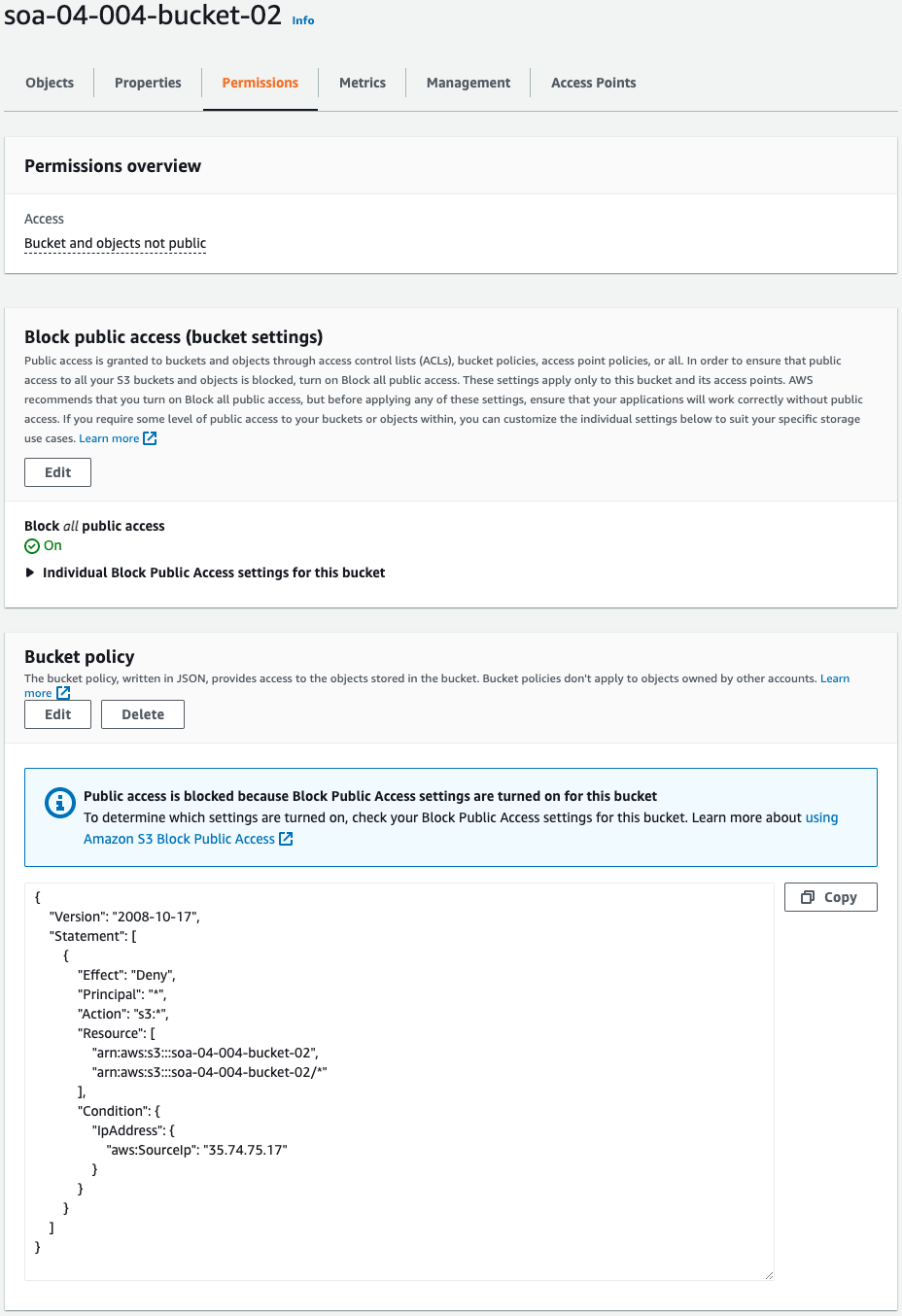 S3バケットポリシーを使って、アドレスベースでアクセスを許可・拒否する awsSourceIp Awstut