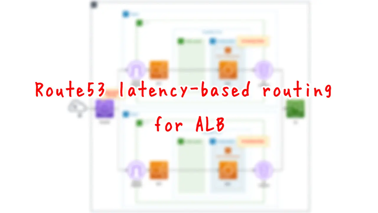 Route53 latency-based routing for ALB
