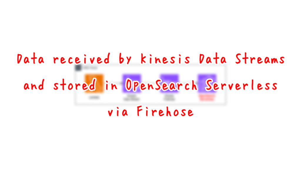 Data received by Kinesis Data Streams and stored in OpenSearch Serverless via Firehose