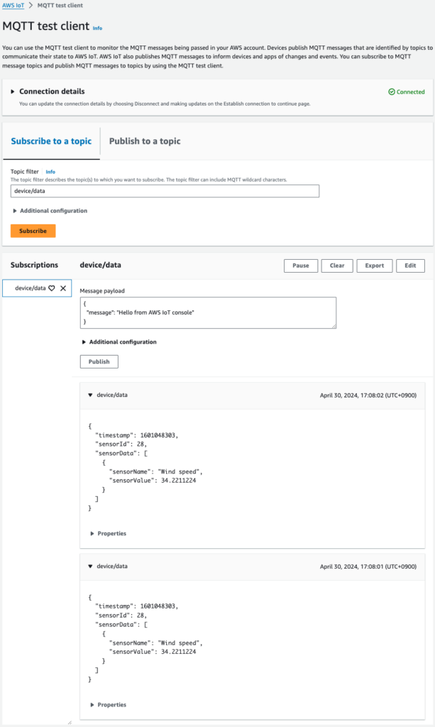 Detail of AWS IoT 08.