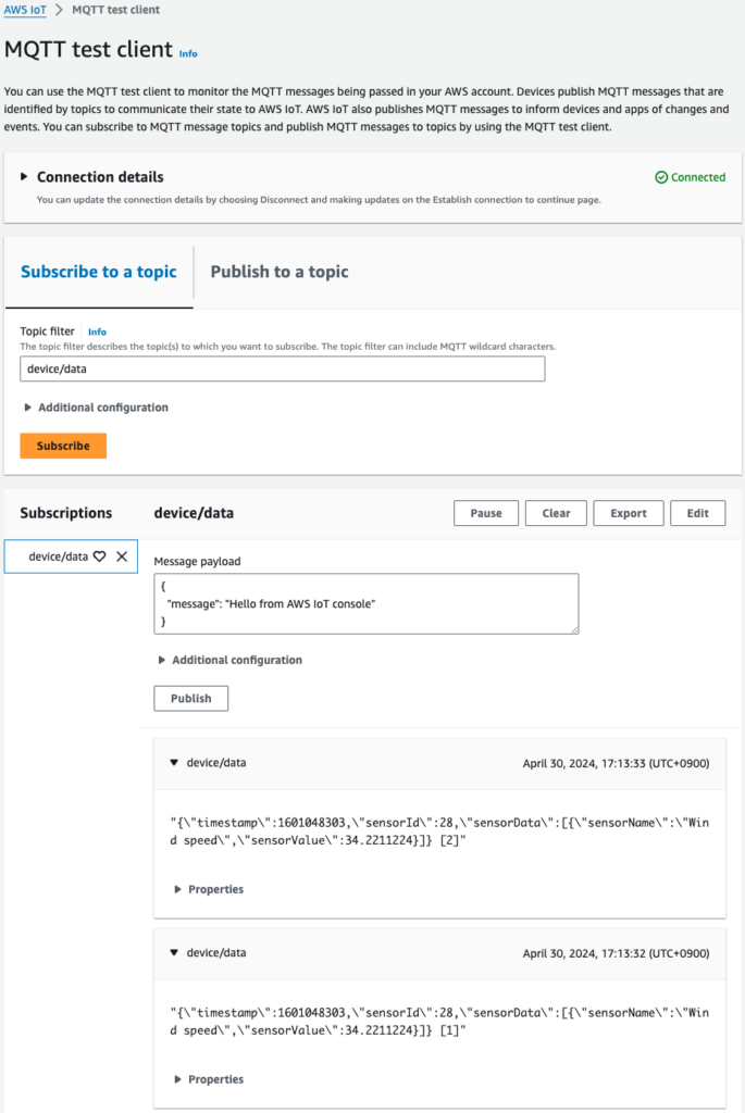 Detail of AWS IoT 09.